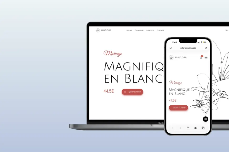 Site e-commerce LuxFlora — création de site web par Alhambra, agence web à Lyon